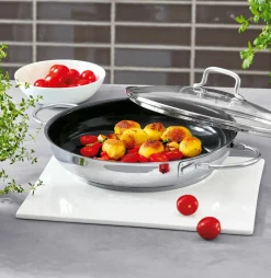 WMF Servierpfanne m. Deckel 26cm silberfarben