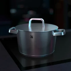 WMF Stielkasserolle m. Deckel 18cm silberfarben