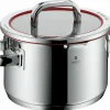 WMF Topfset 5tlg silberfarbenrot