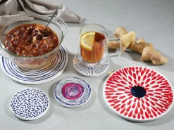 Zassenhaus Untersetzer 20cm rotweißblau