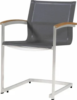 ZEBRA Freischwinger Edelstahl Garten grau